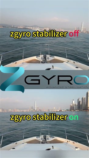 A 75-foot luxury yacht in Hong Kong. Two custom-built Z7 unit sinstalled side by side.#zgyro #gyro