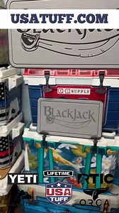 YETI GoBox 65 Cooler Pads just got an upgrade with our router and laser work! Check out our SeaDek designs. Learn more at https://bit.ly/BestCustomGifts #CustomYetiCooler #SeaDekDesign #LaserPrecision #USATuff #CustomCooler #Yeti | USA Tuff