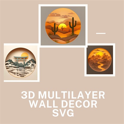3D Multilayer Wall Decor SVG | Laser Cut Shadow Box | Round Layered Mandala Wall Art - Etsy