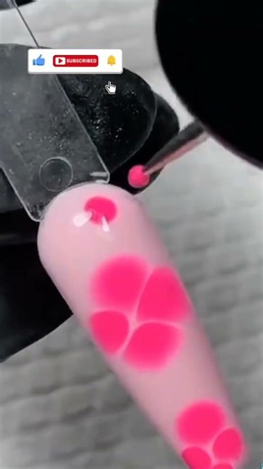 Pink Flower Nails 🌸 Simple Blooming Gel Tutorial #nails #blooming #short