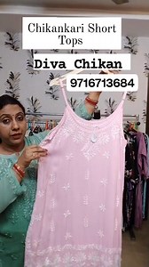 Diva Chikan 9716713684 https://wa.me/919716713684 Chikankari Short Tops Special Short Video | Indradhanush Live Shop