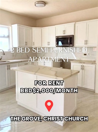 EXCLUSIVELY LISTED FOR RENT! Modern Semi-Furnished Apartment 📍The Grove, Christ Church 🏡 Enjoy comfort, convenience, and security in this modern semi-furnished 2-bedroom, 1-bathroom apartment located in the quiet and well-established community of The Grove, Christ Church. Ideal for professionals or small families seeking a peaceful yet central location. ✨ Apartment Features: ✔️ BDS $2,000 | USD $1,000 per month (water & lawn maintenance included) ✔️ 2 Bedrooms | 1 Bathroom ✔️ Air-conditioned t