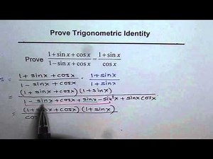 Important (1 + sinx + cosx)/(1 - sinx + cosx) = (1 + sinx)/cosx