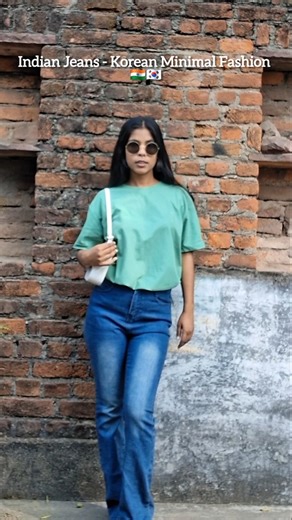 Indian Jeans | Korean Effortless Minimalist Fashion🇰🇷🇮🇳 #shorts #koreanfashion #kfashion