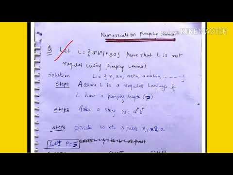 Check given language a^nb^n is not Regular language using pumping lemma - lecture114/toc