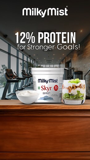 Milky Mist Dairy Foods on Instagram: "Health just got tastier with Milky Mist Skyr!  Packed with 12g protein, low fat, and low lactose, it’s a creamy delight that fuels your fitness and boosts gut health with probiotics. Say hello to guilt-free indulgence! #MilkyMistSkyr #ProteinPerfection #GutHealthGoals #LowFatLuxury #ProbioticPower #HealthyIndulgence #MilkyMistMagic"