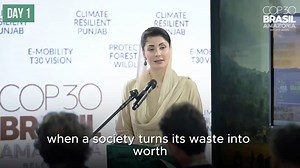 4.2K views · 259 reactions | When a society turns its waste into worth, its pollution into purpose, and its despair into design, that is not reform. That is a revolution. Through our Plastic Management Cell, more than 2.5 million citizens have pledged to say no to plastic. Sustainability is no longer a policy; it has become our social language. #PunjabforPlanet #GreenPunjabAtCOP30 | Maryam Nawaz Sharif | Facebook