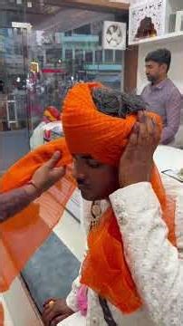 दूल्हे का साफा बाँधने की अनोखी तकनीक 😱 Amazing technique of tying the groom's turban