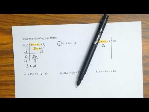 A1A Solving Multi Step Equations #1