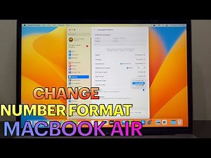 How to Change Number Format on MACBOOK AIR