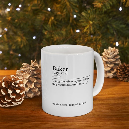 Baker Definition Mug - Funny Minimalist Gift for Bakers & Pastry Lovers - Etsy