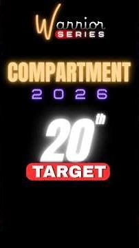 Maths Compartment Paper 2026 | CBSE Compartment Exam 2026 | Warrior Series