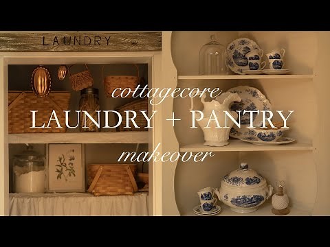 Cottagecore 🌿 Laundry and Pantry makeover on a budget 🧺 Small place transformation and organization