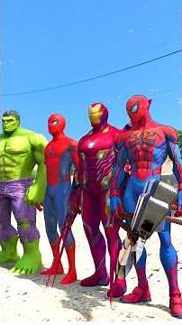 Spider-man and Ironman Battle team #shorts #spiderman #gta5 #superhero #game