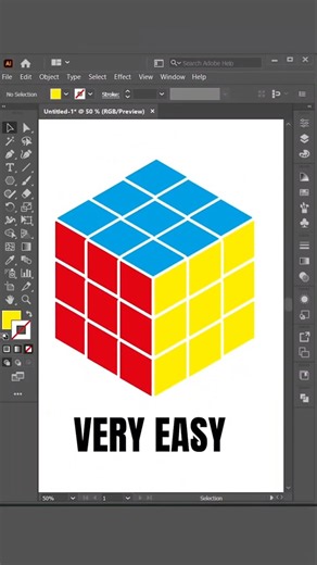 VERY EASY Isometric Cube in Adobe Illustrator just 30 sec
