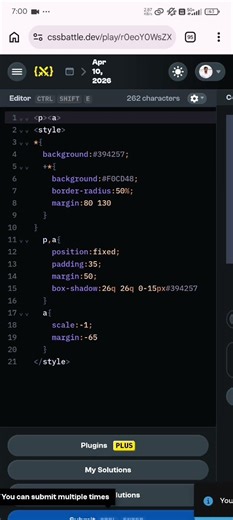CSS Battles Daily Target 10th April 2026 Solution | 182 chars | CSS Challenges #cssbattles #css