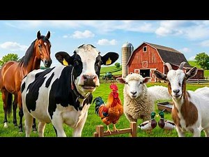 Learn Farm Animal Sounds and Names for Kids 🐄🐓 | 30 Amazing Farm Animals for Toddlers