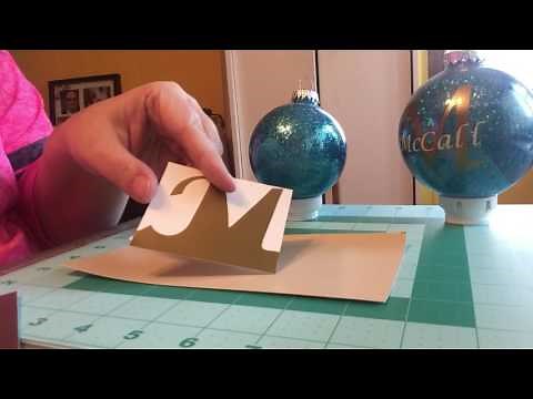 DIY Glitter Ornaments with Vinyl!