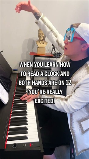 When you learn how to read a clock and both hands are on 12