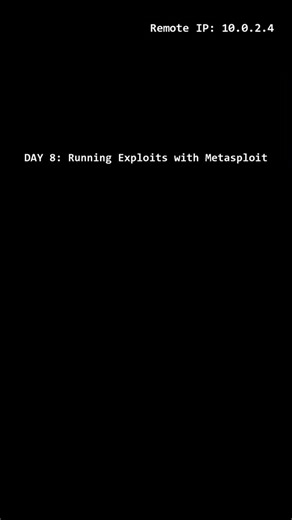 Learn to Hack Day 8: Using Metasploit #cybersecurity #hackingcourse #hack #vulnerability #metasploit #metasploitable