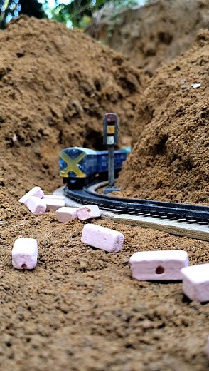 “Miniature Railway Rockfall Incident — Track Blocked Scene | Realistic Diorama Shot” | Dilip Nath Blog