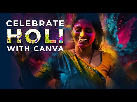 Celebrate Holi with Canva | How to Create Holi Festival Post in Canva for FREE | Step by step