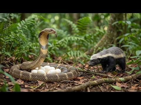 Honey Badger vs King Cobra: Mother Snake Defends Nest | Inside the Wild