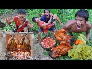 build clay stove Coocking &burn Chicken injugle c #00066