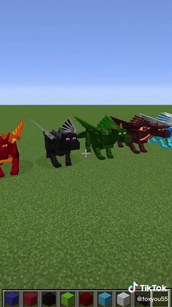 how to spawn different dragon ??? #minecraft #minecrafttutorial #minecraftbuilding #minecraftmemes #foxyou