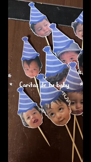 Tutorial: Cómo hacer toppers de la carita de tu bebé para su primer cumpleaños