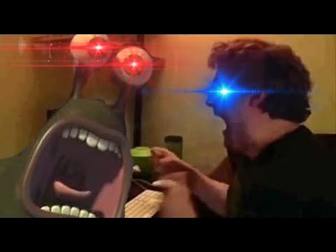 Guy Punches Through Slugs Screaming Computer (Meme)