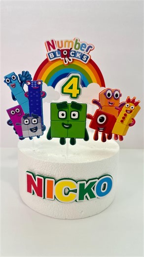 Number Blocks Cake Topper - Etsy
