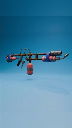Making a flamethrower in Blender🔥 #blender3d #blender #3dart #3danimation #blendercommunity