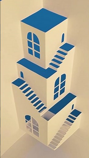 POP UP - Building with Stairs (Kirigami Tutorial)