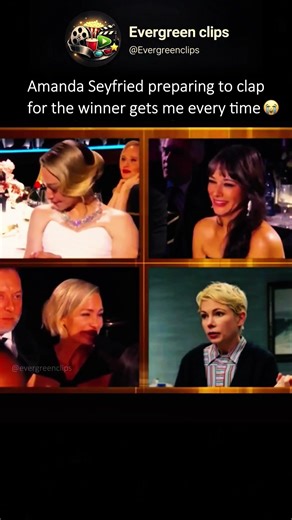 Amanda Seyfried preparing to clap for the winner gets me every time😭 #oscars