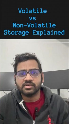 Understanding Volatile and Non-Volatile Storage: How Computer Memory Works #storage #shortvideo