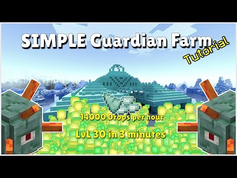 Simple Guardian Farm Minecraft Bedrock Edition MCPE