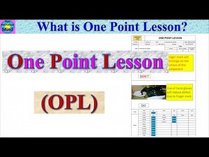 What is One Point Lesson? | Benefits of OPL | Explained in Tamil | New Mechanical Mind