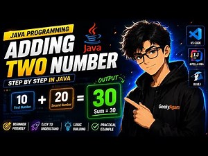 Java Program 01 | Addition of Two numbers by taking input from user