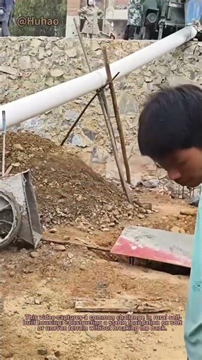 DIY Concrete Piling for Rural House Foundation | Low-Cost Construction Hack