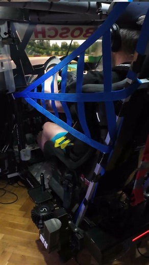 Sim Racing Safety Net on Motion Rig | Blue GT Window Net | SimRaceNets
