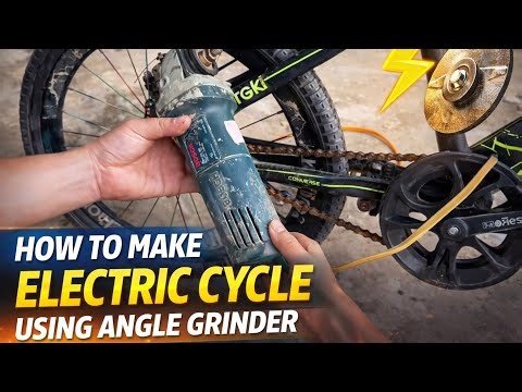 I Turned a Cycle into an Electric Bike Using an Angle Grinder 😱