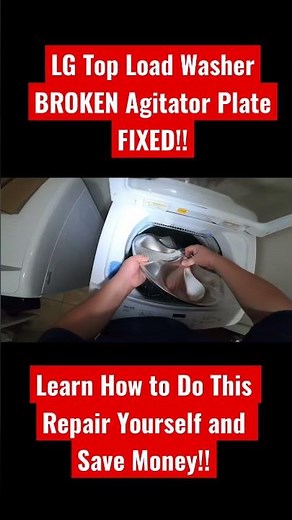 LG Top Load Washer BROKEN Agitator Plate FIXED!! #shorts #appliancerepair #appliance #diy