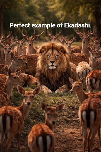 Even the Lion Is on Ekadashi Mode Today 😌🦁