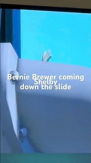 Bernie Brewer coming down the slide #Milwaukee Brewers