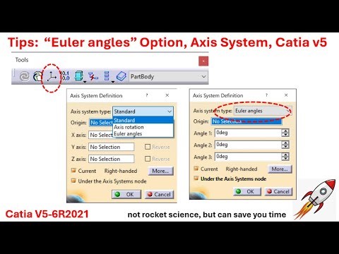 Tips Euler Angles Option Axis System Catia v5 Nader G Zamani