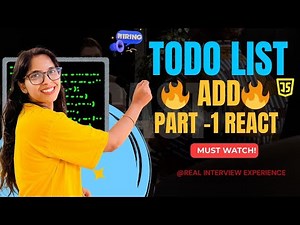 React To-Do List App | Add Task Functionality Step-by-Step 🔥 | Beginner Friendly Tutorial