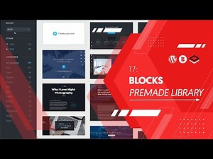 17: Premade block kits in the library 🔹 WordPress Starter Course 2023