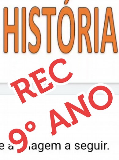 Prova de Recuperação de História 9° Ano - 2024