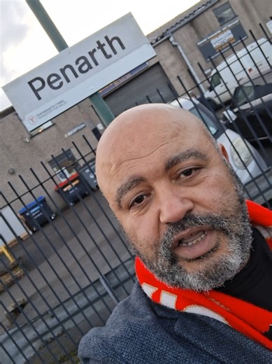 TERMINUS: PENARTH Penarth railway station is the railway station serving the town of Penarth in the Vale of Glamorgan, South Wales. It is the terminus of Network Rail's Penarth branch running from Cogan Junction to Penarth station, 1 mile from the junction & 2 miles south of Cardiff Central station. The Penarth branch ran from Cogan Junction to Biglis Junction, a rail mileage of 5 miles & was officially closed beyond Penarth after the last passenger train ran on Saturday 4 May 1968. The station 